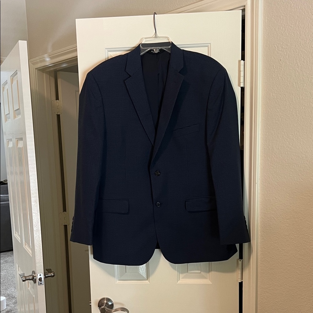 Jos. A. Bank Dark Blue Checked Blazer